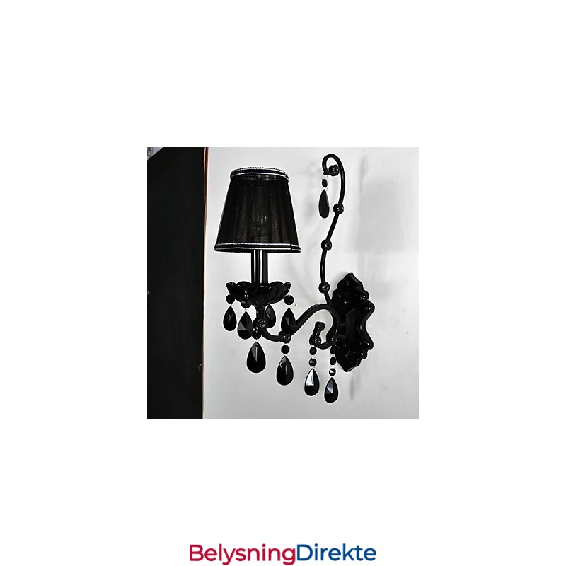 Vegglampetter Krystall Tradisjonell Klassisk Metall Svart