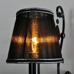 Vegglampetter Krystall Tradisjonell Klassisk Metall Svart