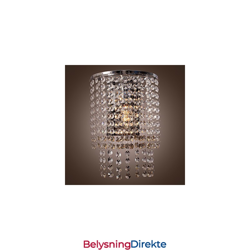 Moderne Krystallvegglampe Med 1 Lyspære