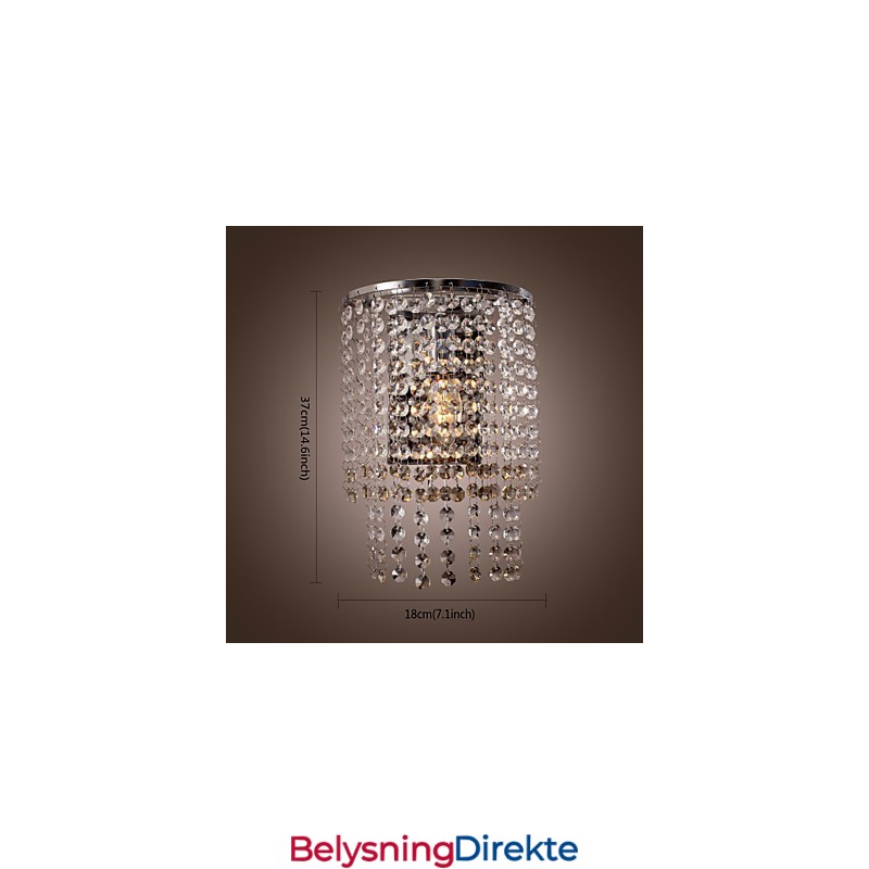 Moderne Krystallvegglampe Med 1 Lyspære