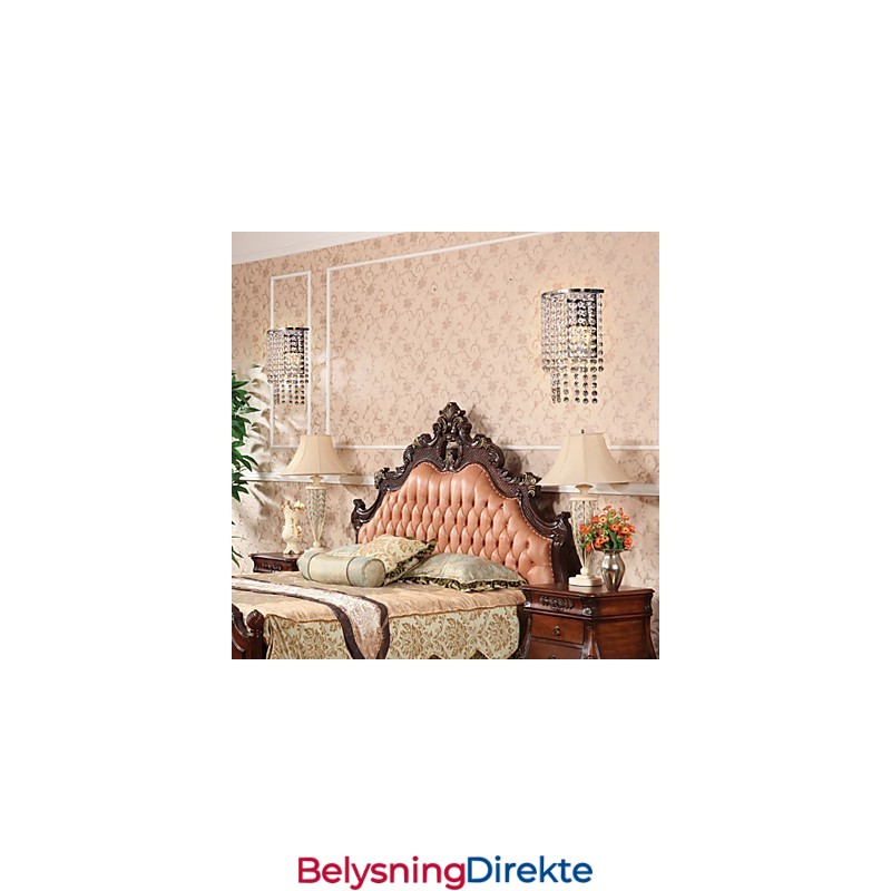 Moderne Krystallvegglampe Med 1 Lyspære