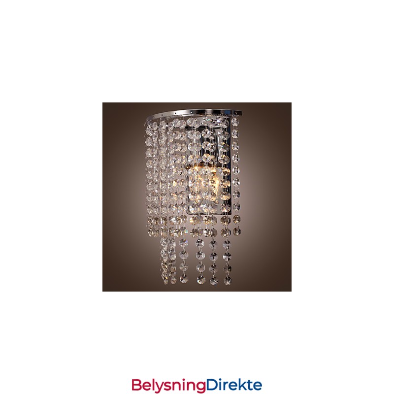 Moderne Krystallvegglampe Med 1 Lyspære