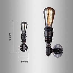 Retro Metall Nattbord Vegglampe Landsby Pastoral Stue Vegglampe Spisestue Vegglampe