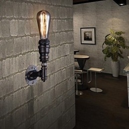 Retro Metall Nattbord Vegglampe Landsby Pastoral Stue Vegglampe Spisestue Vegglampe