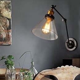 Kreativ Landlig Loft Retro Titan-Seksjon Dobbel Vegglampe