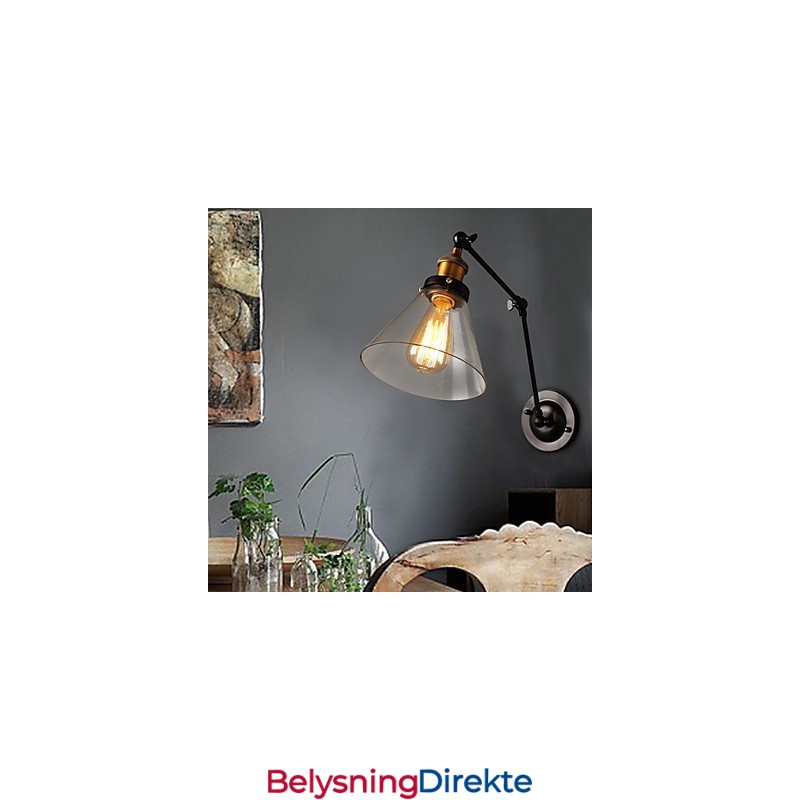 Kreativ Landlig Loft Retro Titan-Seksjon Dobbel Vegglampe