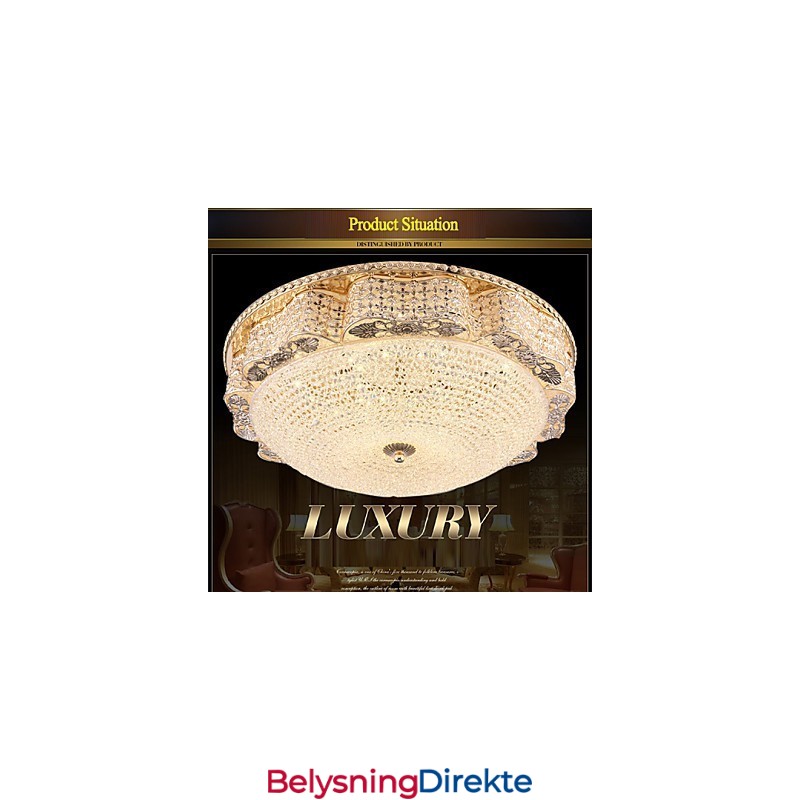 Moderne Luksuriøs Krystall Takmontert Lys Absorberende Kuppellys Diameter 50 Cm