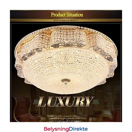 Moderne Luksuriøs Krystall Takmontert Lys Absorberende Kuppellys Diameter 50 Cm