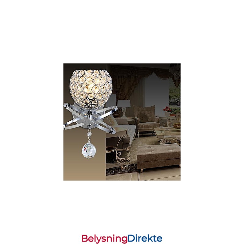 Krystall Vegglampe Moderne Samtids Metall