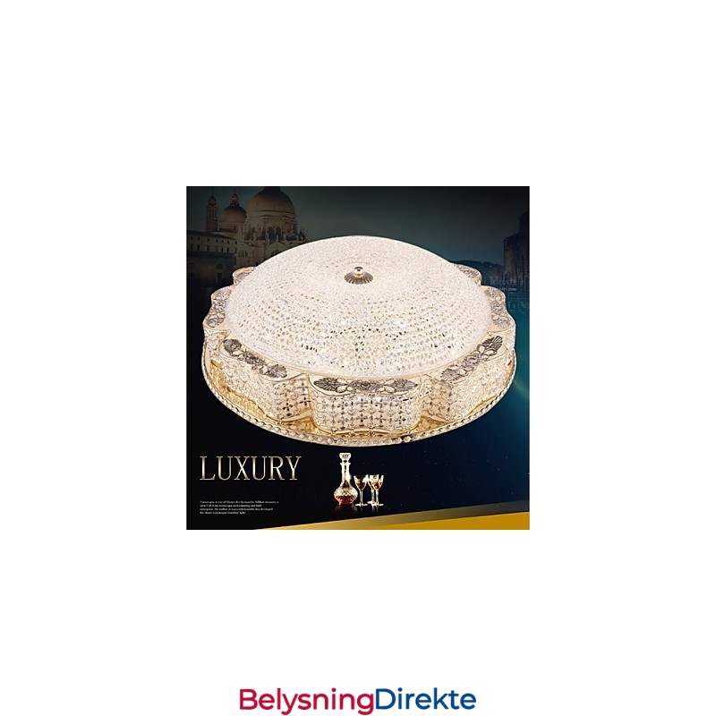Moderne Luksuriøs Krystall Takmontert Lys Absorberende Kuppellys Diameter 50 Cm
