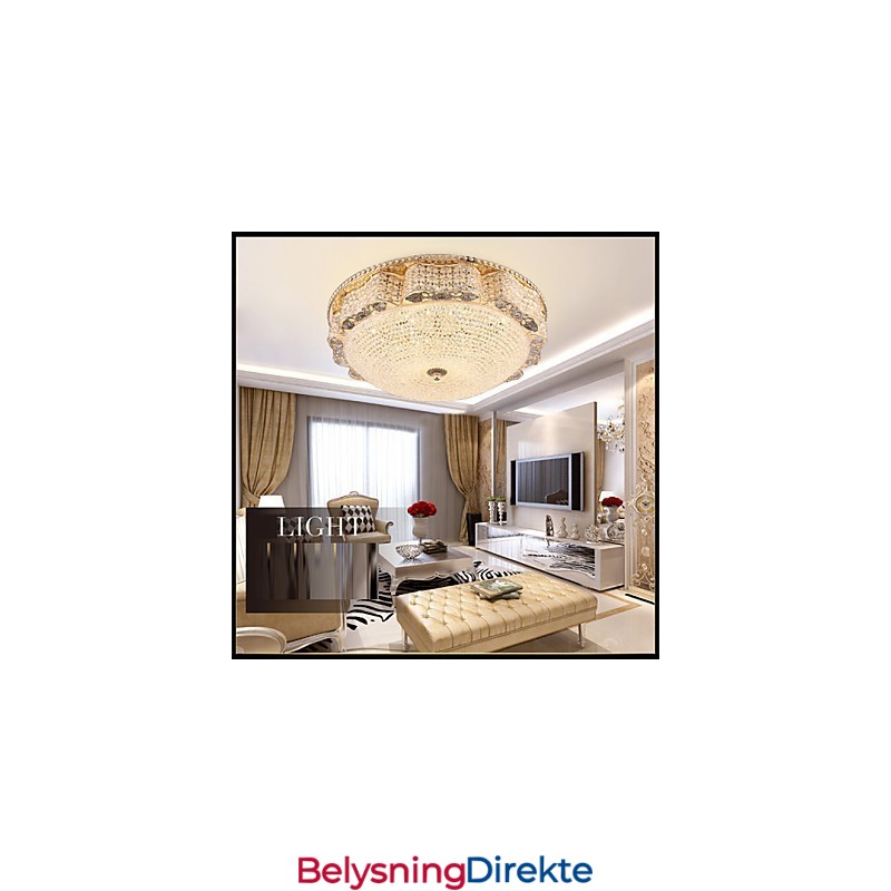 Moderne Luksuriøs Krystall Takmontert Lys Absorberende Kuppellys Diameter 50 Cm