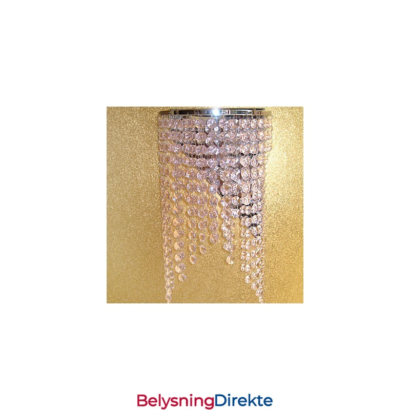 Moderne Krystallvegglampe Med 2 Lys