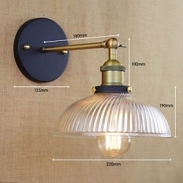 Amerikansk Landlig Retro Kreativ Personlighet Populær Dekorativ Glassvegglampe