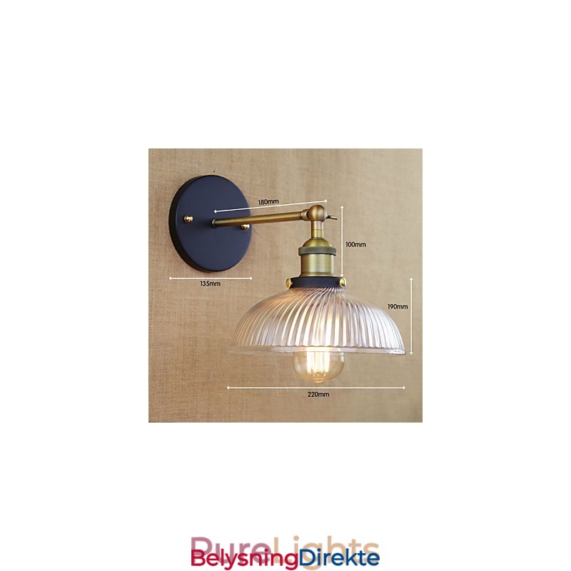 Amerikansk Landlig Retro Kreativ Personlighet Populær Dekorativ Glassvegglampe