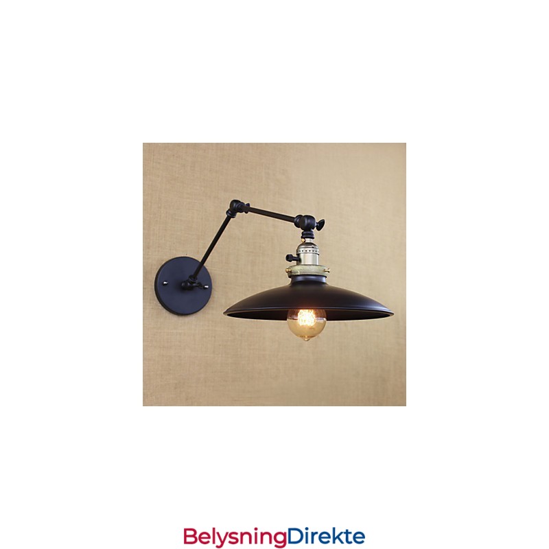 Amerikansk Minimalistisk Industriell Jernvegglampe Med Lang Arm Og Bryter
