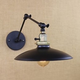 Amerikansk Minimalistisk Industriell Jernvegglampe Med Lang Arm Og Bryter