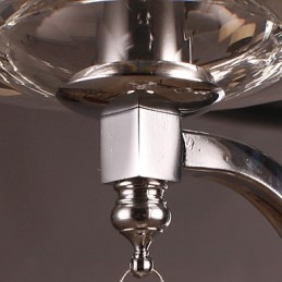 Sølvfarget Krystallvegglampe Med 1 Lys