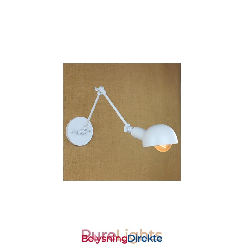 Moderne Hvit Langarmet Dobbel Smijernsvegglampe Stue Gang Soverom Nattbord Arbeidsrom