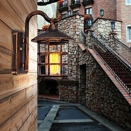 Antikk Rustikk Jern Vanntett Utendørs Vegglampe Vintage Lanterne Lys Rusten Matt Svart Korridor Gang Vegglampe