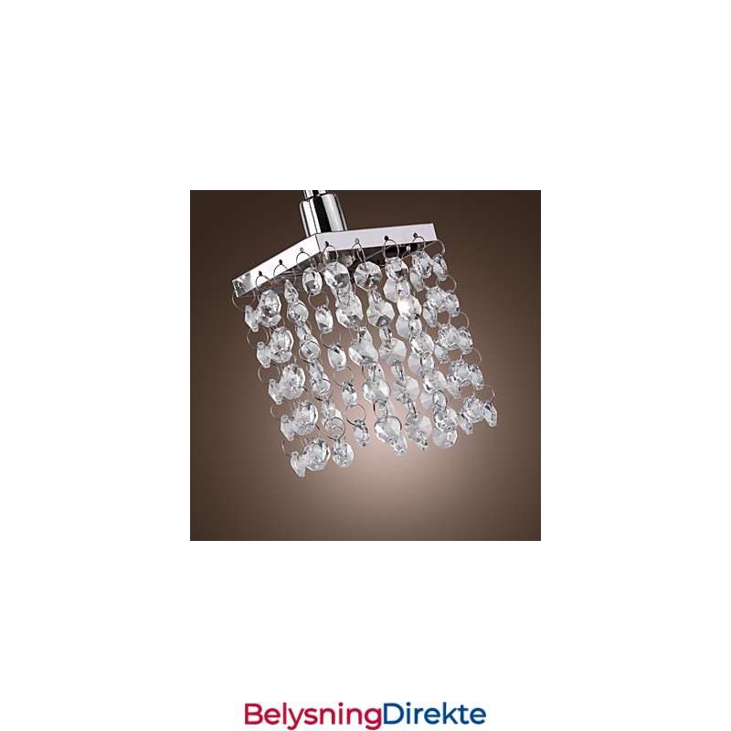 Lineær Lysekrone Med Øylampe Crysal 3 Lys