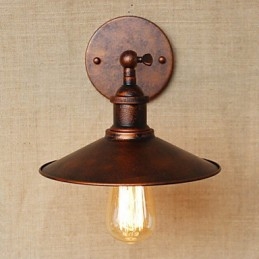 Minimalistisk Industriell Villa Foran Kirkegangen Nostalgisk Paraply Rød Bronse Dekorativ Vegglampe