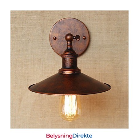 Minimalistisk Industriell Villa Foran Kirkegangen Nostalgisk Paraply Rød Bronse Dekorativ Vegglampe