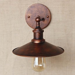Minimalistisk Industriell Villa Foran Kirkegangen Nostalgisk Paraply Rød Bronse Dekorativ Vegglampe