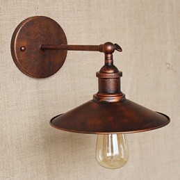 Minimalistisk Industriell Villa Foran Kirkegangen Nostalgisk Paraply Rød Bronse Dekorativ Vegglampe