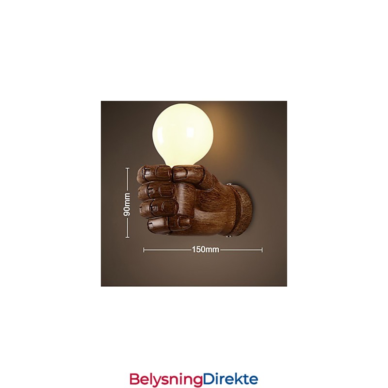 Europeisk Vegglampe Med Høyre Hånd, Kreativ Retro-Stil