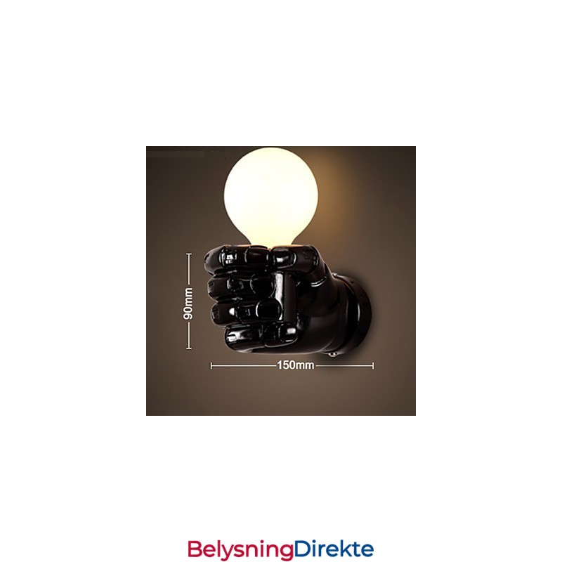 Europeisk Vegglampe Med Høyre Hånd, Kreativ Retro-Stil