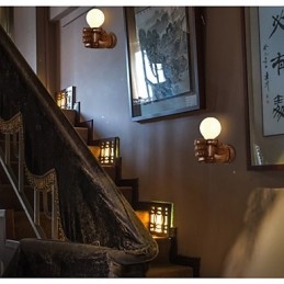 Europeisk Vegglampe Med Høyre Hånd, Kreativ Retro-Stil