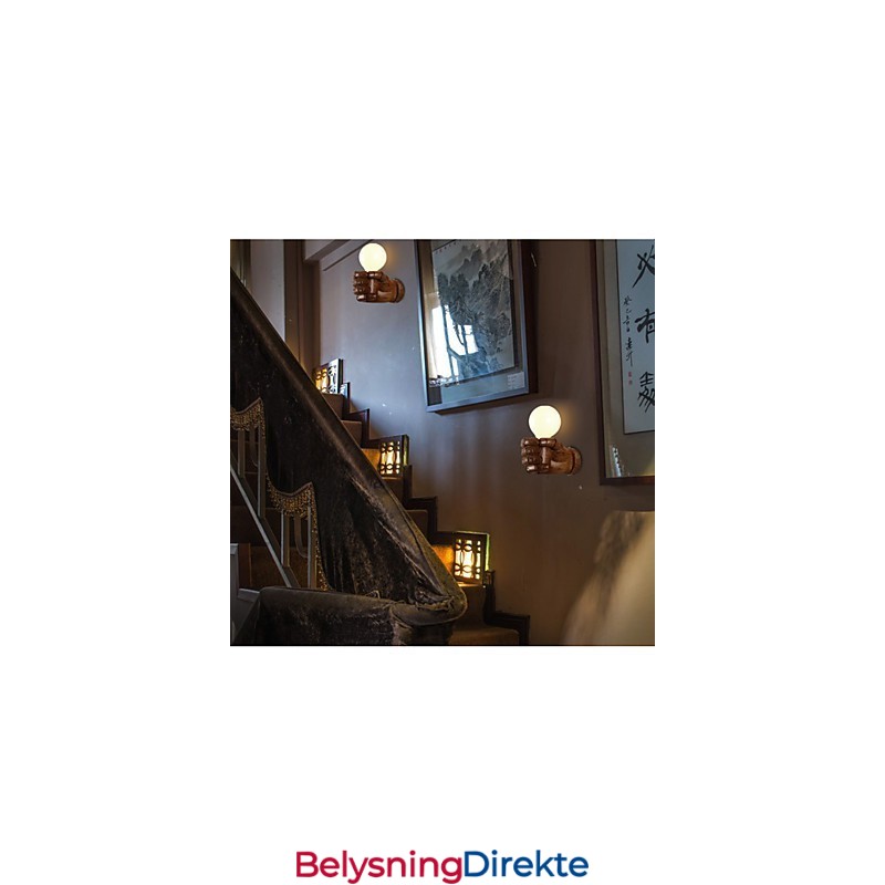 Europeisk Vegglampe Med Høyre Hånd, Kreativ Retro-Stil