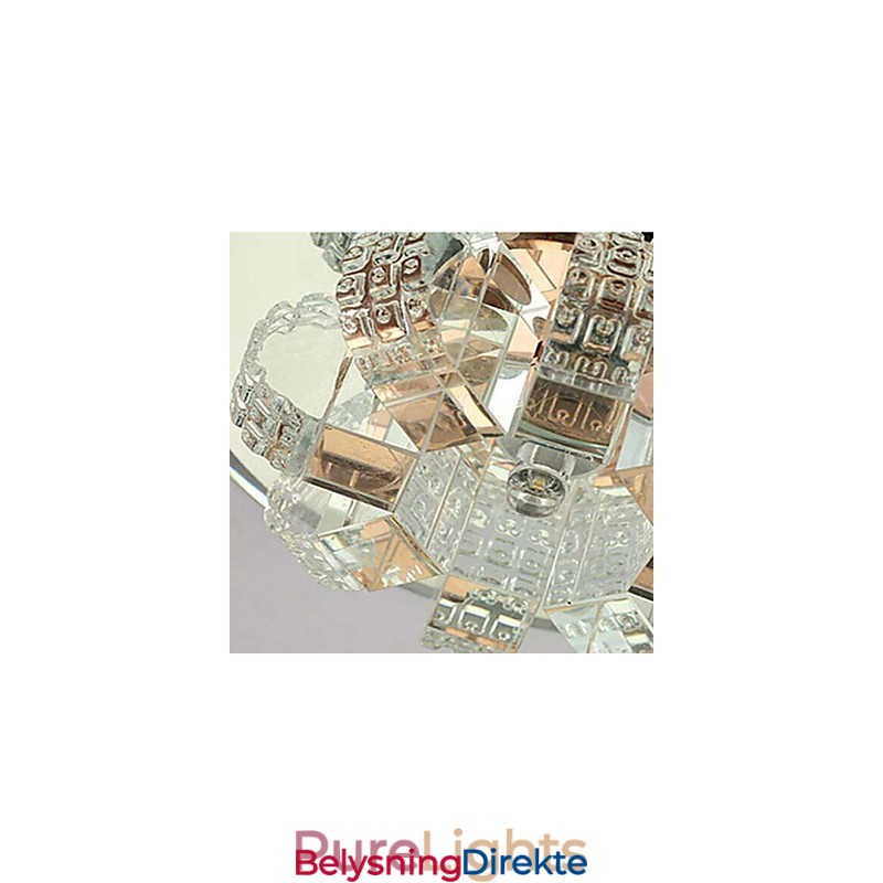 Krystall Taklampe Spotlight Smd 3W Kreativ Lampe Absorberer Kuppellys