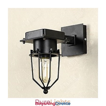 Loft Industriell Retro Vegglampe Med Enkelt Hode