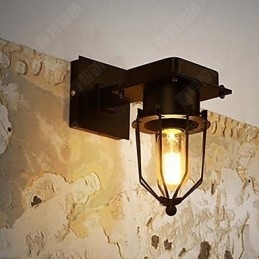 Loft Industriell Retro Vegglampe Med Enkelt Hode