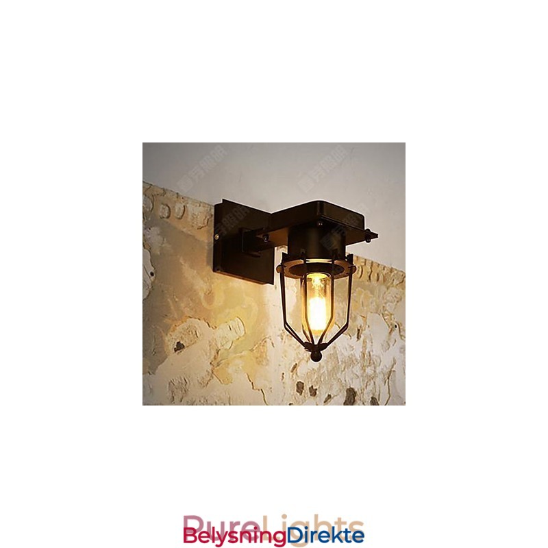 Loft Industriell Retro Vegglampe Med Enkelt Hode