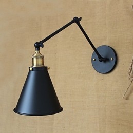 Amerikansk Landlig Pastoral Stil Minimalistisk Dobbeltseng Langarm Vegglampe Midtgang Kanal Lagerinngang