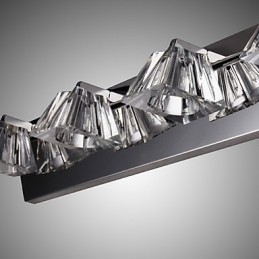 Moderne Vegglampe Med Glassskjerm, 4 Lys, Speilfront
