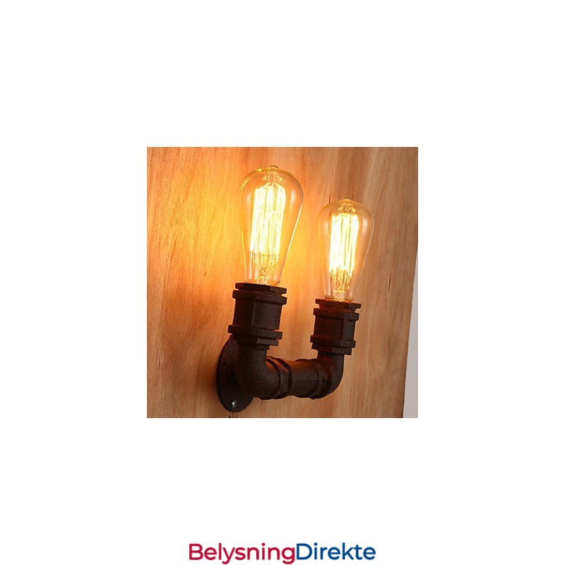 Kreativ Dobbel Kreativ Barrørsvegglampe