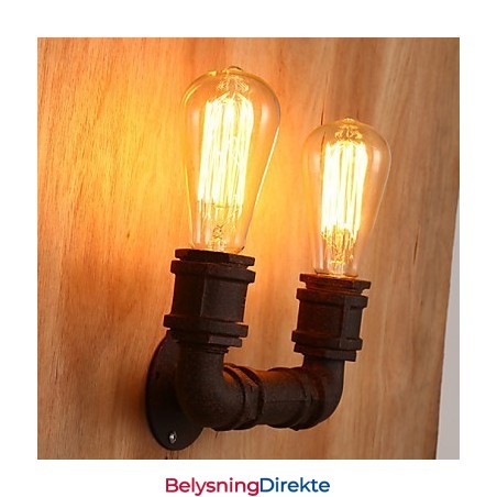 Kreativ Dobbel Kreativ Barrørsvegglampe