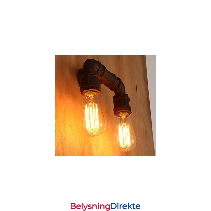 Kreativ Dobbel Kreativ Barrørsvegglampe
