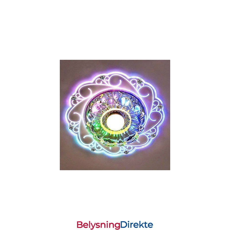 Krystall Taklampe Spotlight Smd 3W Kreativ Lampe Rørlys Fargerik Farge Kuppellys