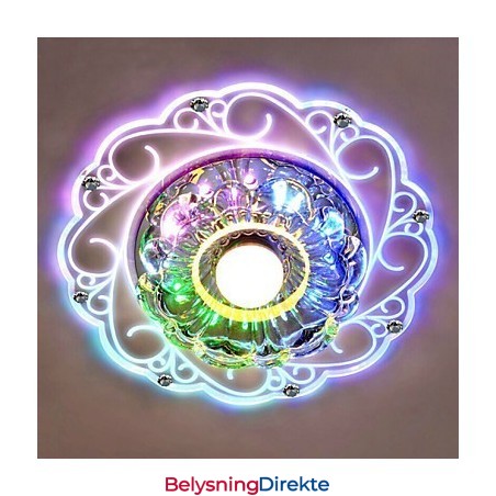 Krystall Taklampe Spotlight Smd 3W Kreativ Lampe Rørlys Fargerik Farge Kuppellys