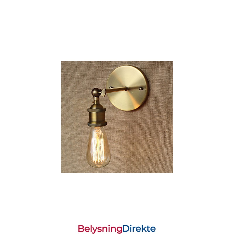 Amerikansk Bar Kafé Restaurant Nattbord Minimalistisk Midtgang Bronse Smijern Vegglampe