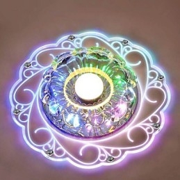 Krystall Taklampe Spotlight Smd 3W Kreativ Lampe Rørlys Fargerik Farge Kuppellys