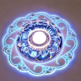 Krystall Taklampe Spotlight Smd 3W Kreativ Lampe Rørlys Fargerik Farge Kuppellys