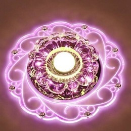 Krystall Taklampe Spotlight Smd 3W Kreativ Lampe Rørlys Fargerik Farge Kuppellys