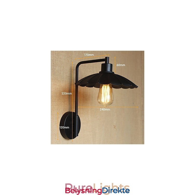 Klassisk Jern Dekorativ Vegglampe Enkel