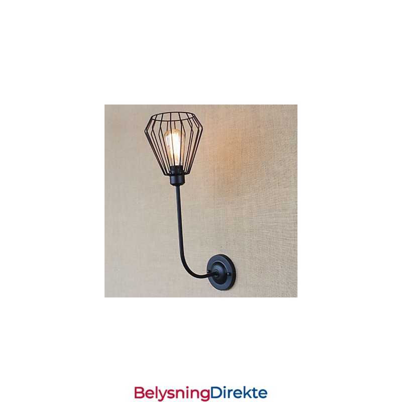 Amerikansk Landlig Kreativ Jernalbue Antikk Enkelt Hodelampe Nattbordslampe