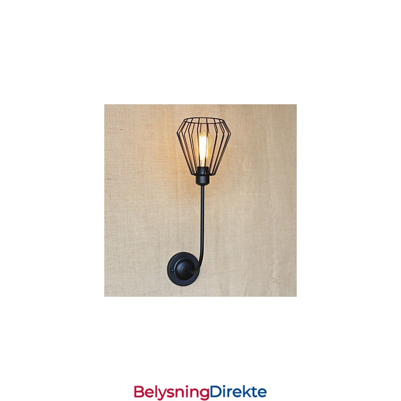 Amerikansk Landlig Kreativ Jernalbue Antikk Enkelt Hodelampe Nattbordslampe